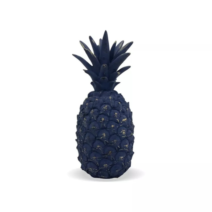 Abacaxi Decorativo em Resina Azul Grande