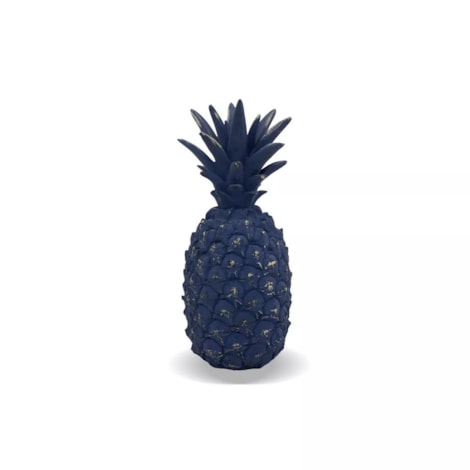 Abacaxi Decorativo em Resina Azul Pequeno