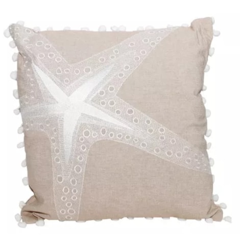 Almofada Estrela do Mar Tecido Off White - 45cmx45cm