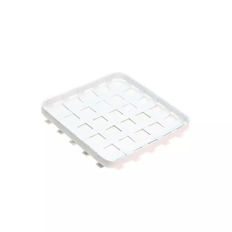 Bandeja Shah Metalike Branca 33x33cm