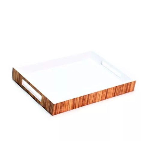 Bandeja White Kayu Grande 50x35cm