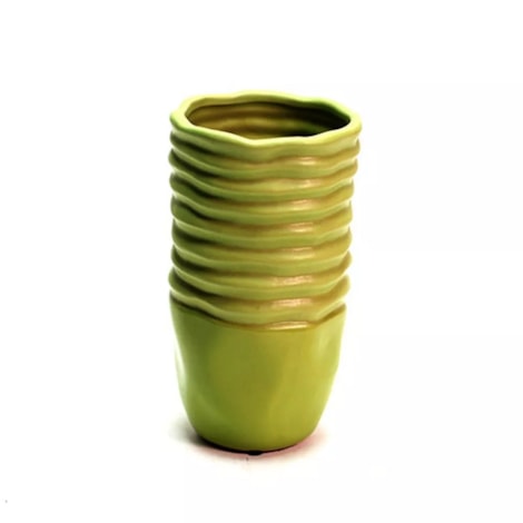 Cachepot Cerâmico Lyon Verde Grande