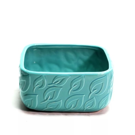 Cachepot Fuille Folhas Cerâmica Grande