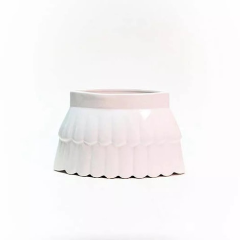 Cachepot Jupe Blanc Moderno Pequeno