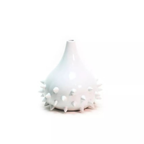 Cachepot Messina Cerâmico Branco Médio