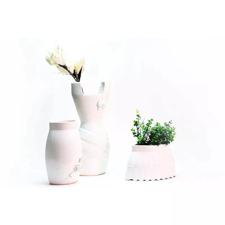 Cachepot Moderno Jupe Medio 20x31cm