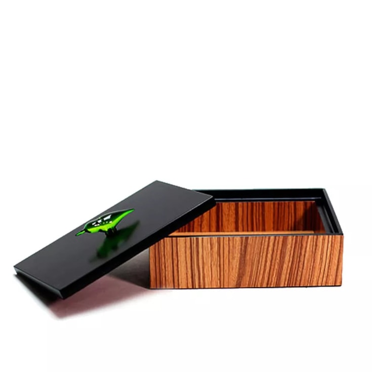 Caixa Decorativa Black Akorn Kayu Média - 22x11cm