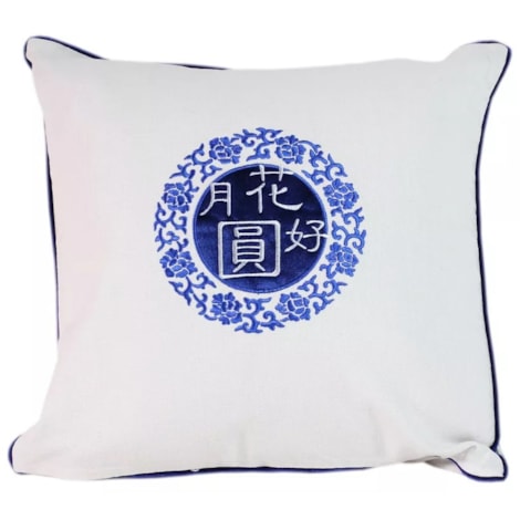 Capa de Almofada de Algodão Estampada -  45x45cm