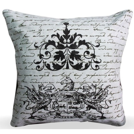 Capa de Almofada Estampada Brasão - 50cmx50cm