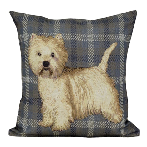 Capa de Almofada Highland Terrier Blue - 45x45cm