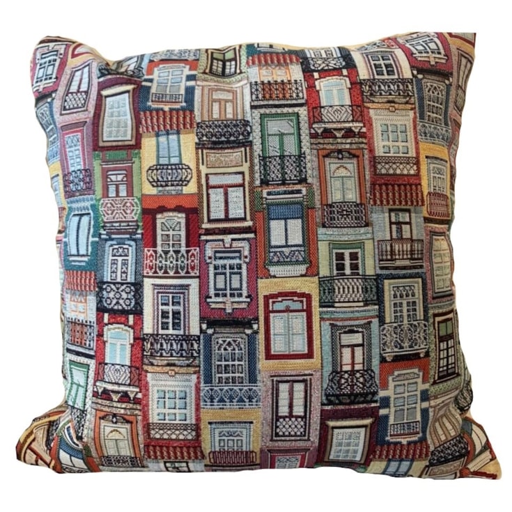 Capa de Almofada Janelas e Portas - 45x45cm