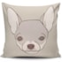 Capa de Almofada Pet Chihuahua Branco - 45cmx45cm