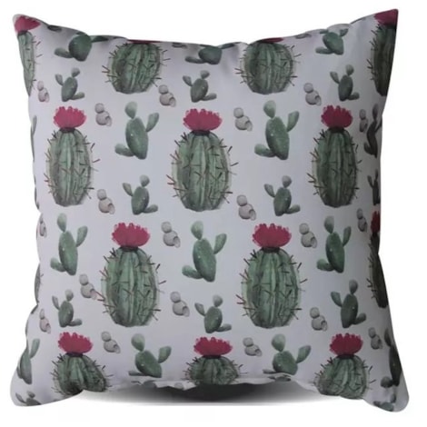 Capa de Almofada Print Multi Cactos - 45cmx45cm