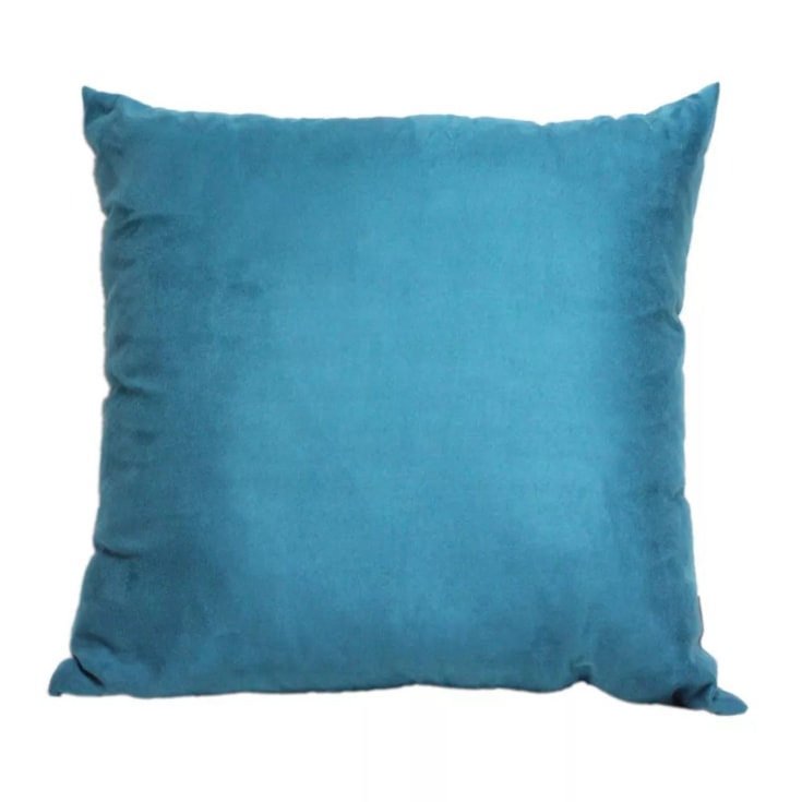 Capa de Almofada Suede Lisa Azul Lisa