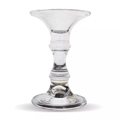 Castiçal Cristal Clássico em Vidro Pequeno