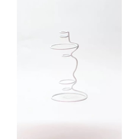 Castiçal Simplic White - 17x31,5cm