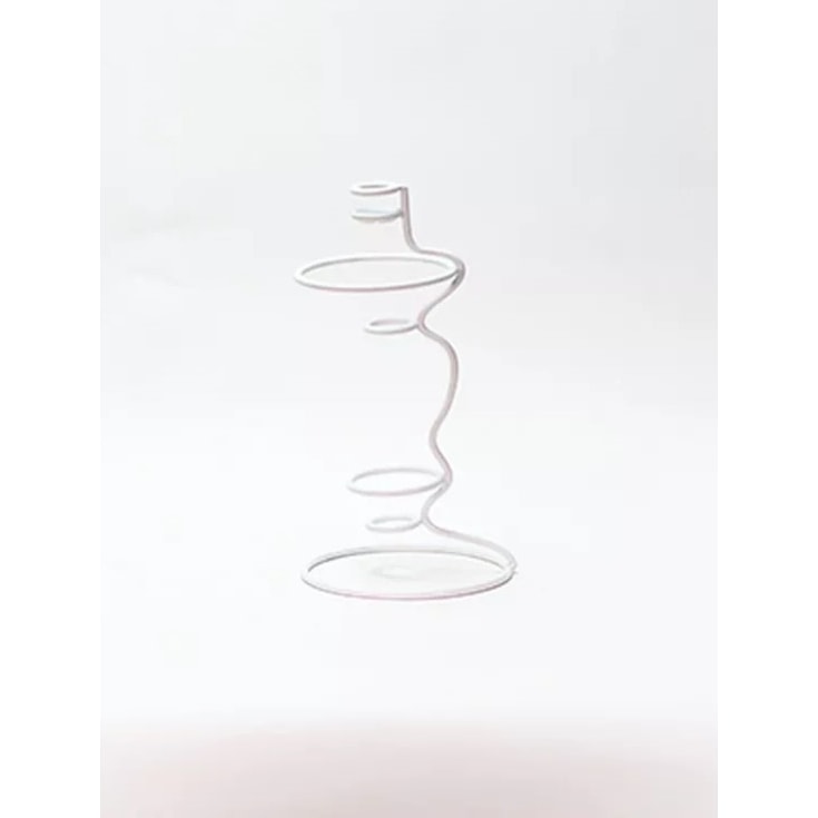 Castiçal Simplic White - 17x31,5cm