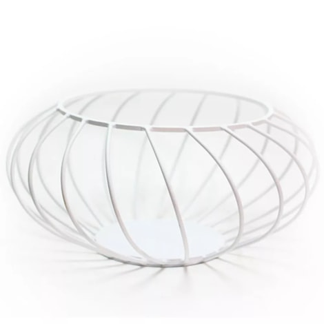 Centro de Mesa Tramhe Branco  Pequeno - 39x18cm
