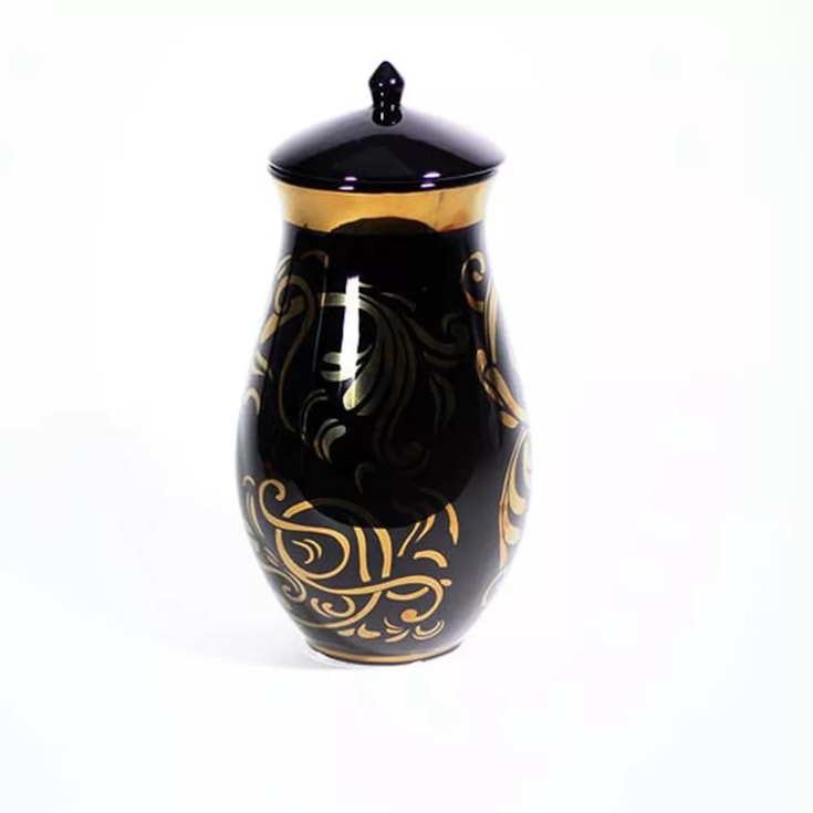 Conjunto de Potes Decorativos com Tampa Bisa