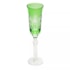 Conjunto Taças Flûte em Cristal Verde 180ml - 8Pçs