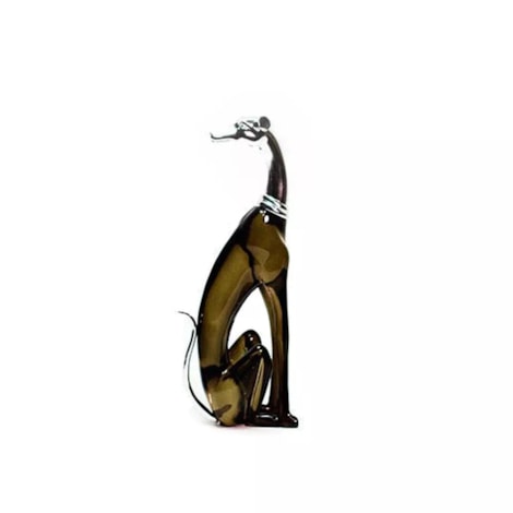 Escultura Cachorro Greyhound Sit Resina