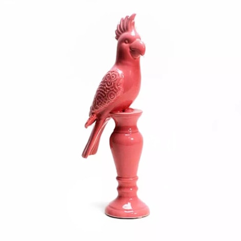 Escultura Calopsita Rosa Grande - 12x27cm