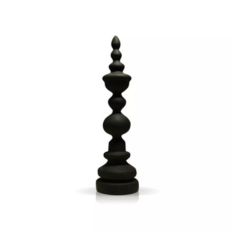 Escultura Chess King Resina Preta Fosca