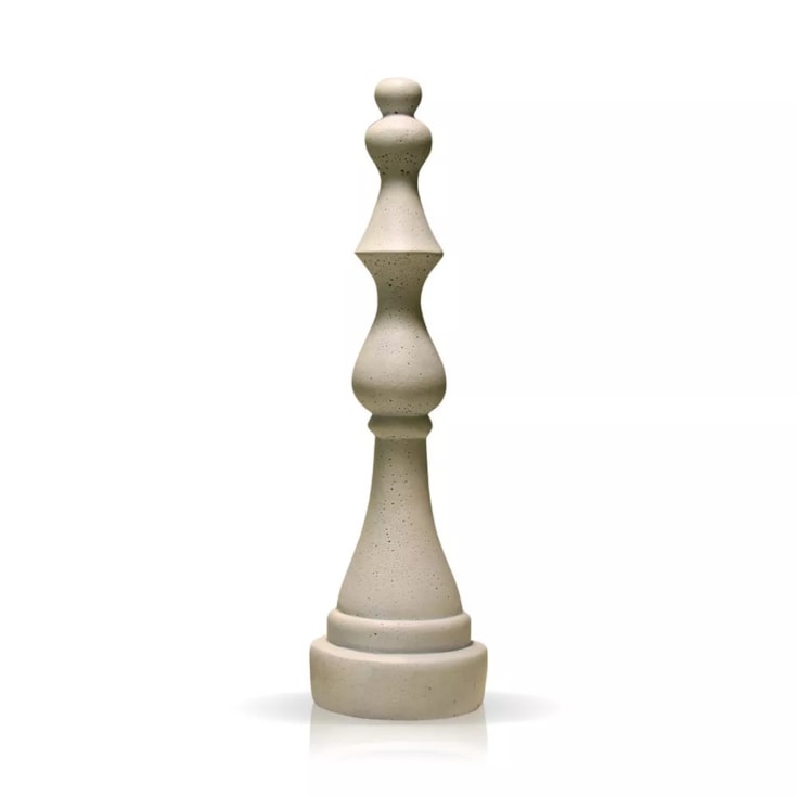Escultura Chess Queen Resina Branca