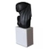 Escultura Cleópatra Preta com Base Alta Branca