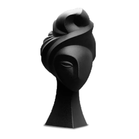 Escultura Maya em Resina Preto Fosco
