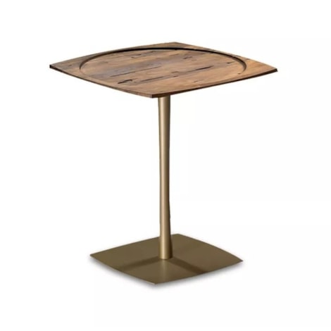 Mesa de Apoio Ellen em Metal Dourado Pequena