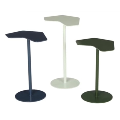 Mesa Lateral Frisee Organic 02 Baixa na Lâmina de Madeira