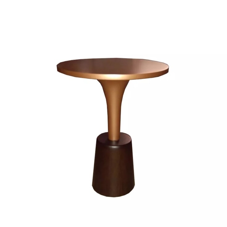 Mesa Lateral Mariel Laca Cobre Fosco Grande