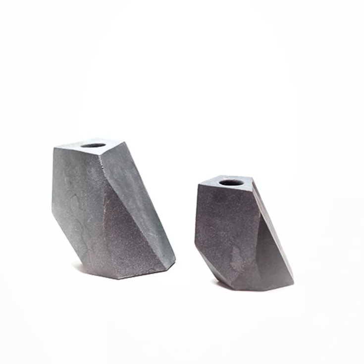 Porta Velas Grigio Médio 17x20cm