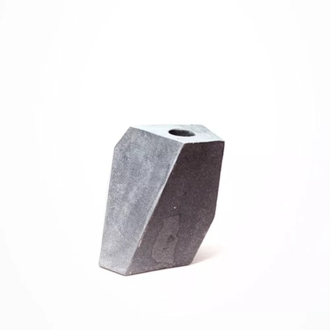 Porta Velas Grigio Médio 17x20cm