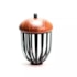 Pote Decorativo Noz em Metal Grande