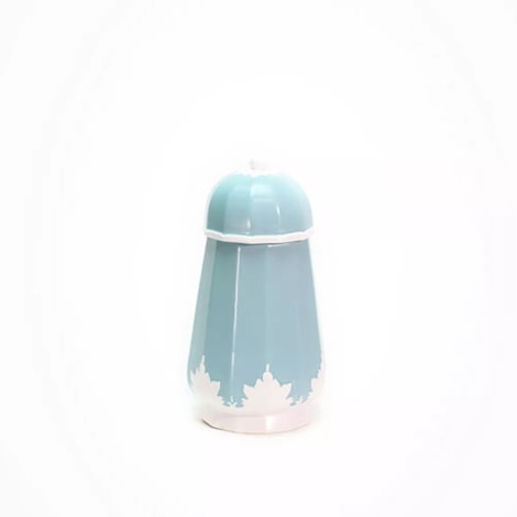 Pote decorativo Parma com detalhe em Renda 17,7x34,5cm