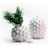 Potiche Porcupine Branco Grande 19x25cm