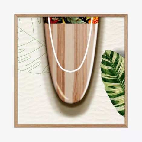 Quadro Prancha Floral Wood - Coleção Boards