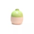 Vaso Ady Cerâmica Rosa com Detalhe Verde