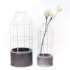Vaso Bouteille Resina e Metal Grande