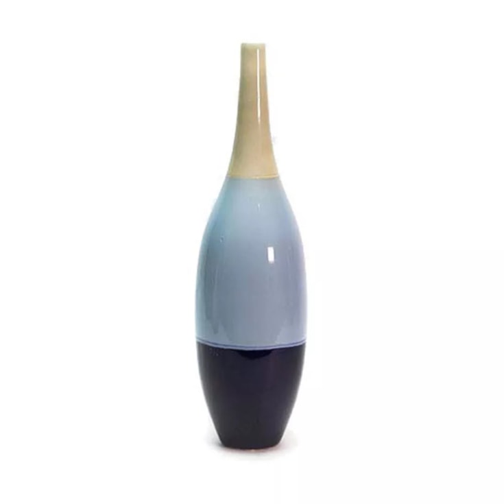 Vaso com detalhe Azul Montpellier Grande 16x60cm