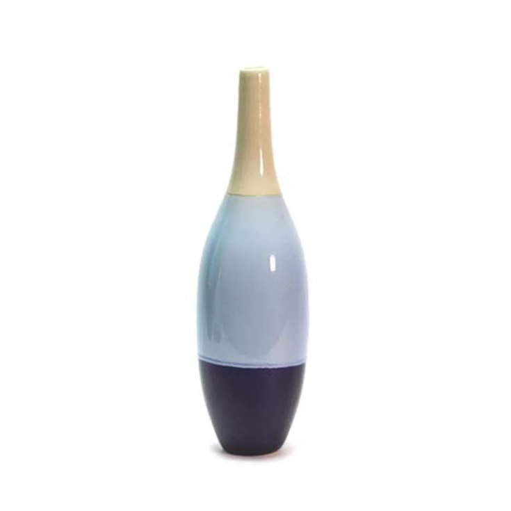 Vaso com detalhe Azul Montpellier Medio 13x46cm