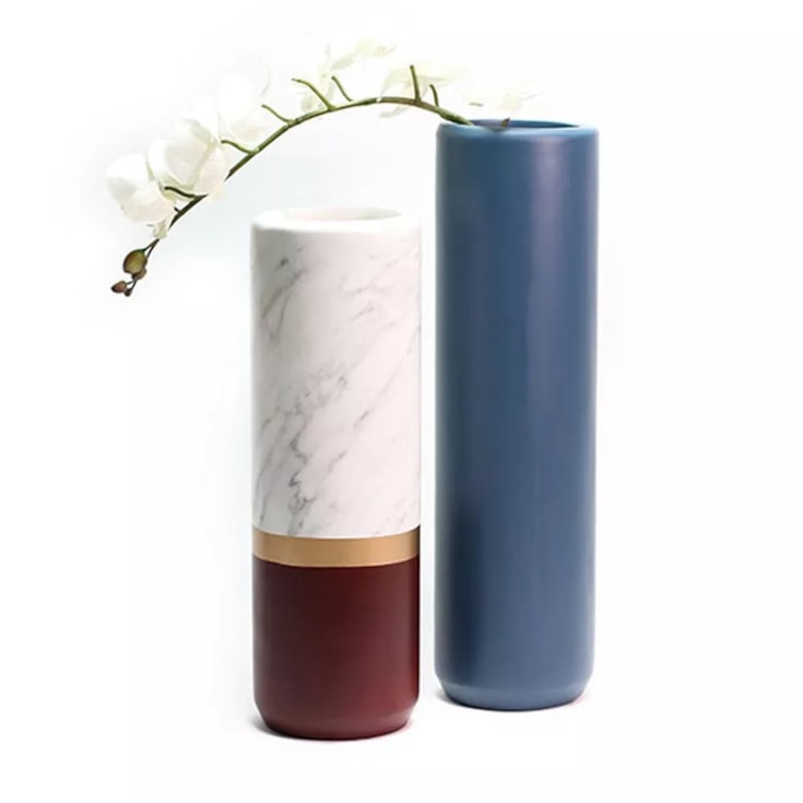 Vaso Cylindrique Bleu Contemporâneo
