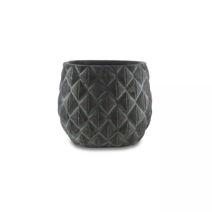 Vaso Esme Escama Cobre e Azul Médio