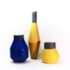 Vaso Jaune Béton Amarelo de Resina Grande