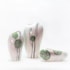Vaso Kanji Flowers Branco e Verde Pequeno