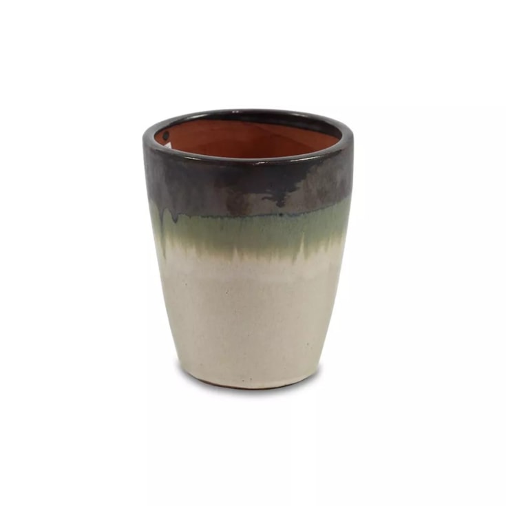 Vaso Livia Degradê Chumbo e Creme Alto