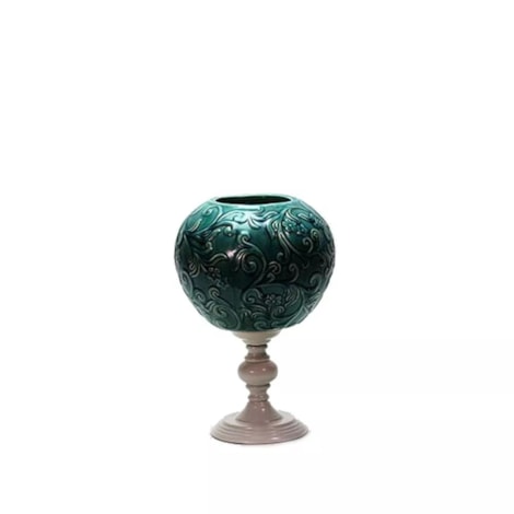 Vaso Mahajara Cerâmica Azul Pequeno