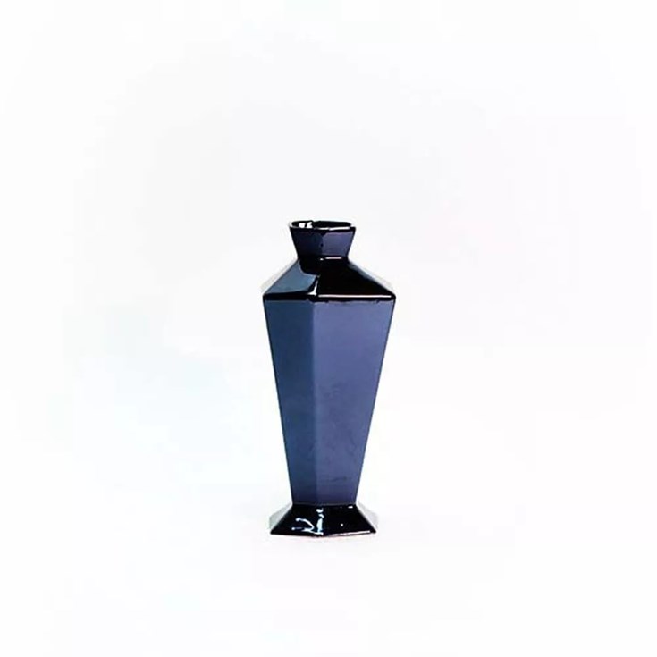 Vaso Moderno Onyx Preto Cerâmica Grande